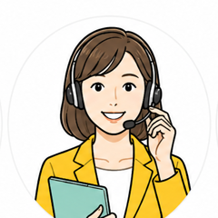 ヘッドセットを着けた受付担当者のイラスト