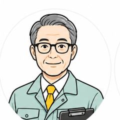 受付票を持つ設備会社担当者のイラスト