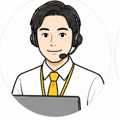 ヘッドセットを着けた予約担当者のイラスト