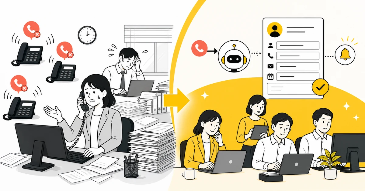 電話受付 人手不足のイメージ